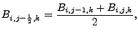 $\displaystyle B_{i,j-\frac{1}{2},k} = \frac{B_{i,j-1,k}+B_{i,j,k}}{2},$