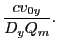 $\displaystyle \frac{cv_{0y}}{D_yQ_m}.$