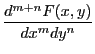 $\displaystyle \frac{d^{m+n}F(x,y)}{dx^mdy^n}$